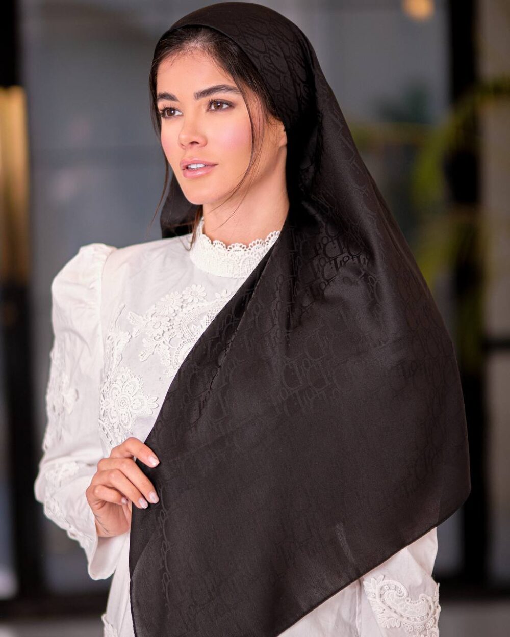 روسری ابریشم ژاکارد دیور (قواره 90) 30128 - Image 8