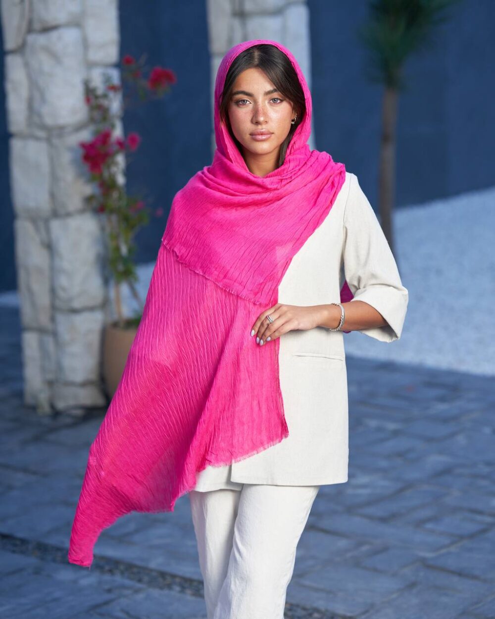 شال نخی ساده 20643 - Image 3