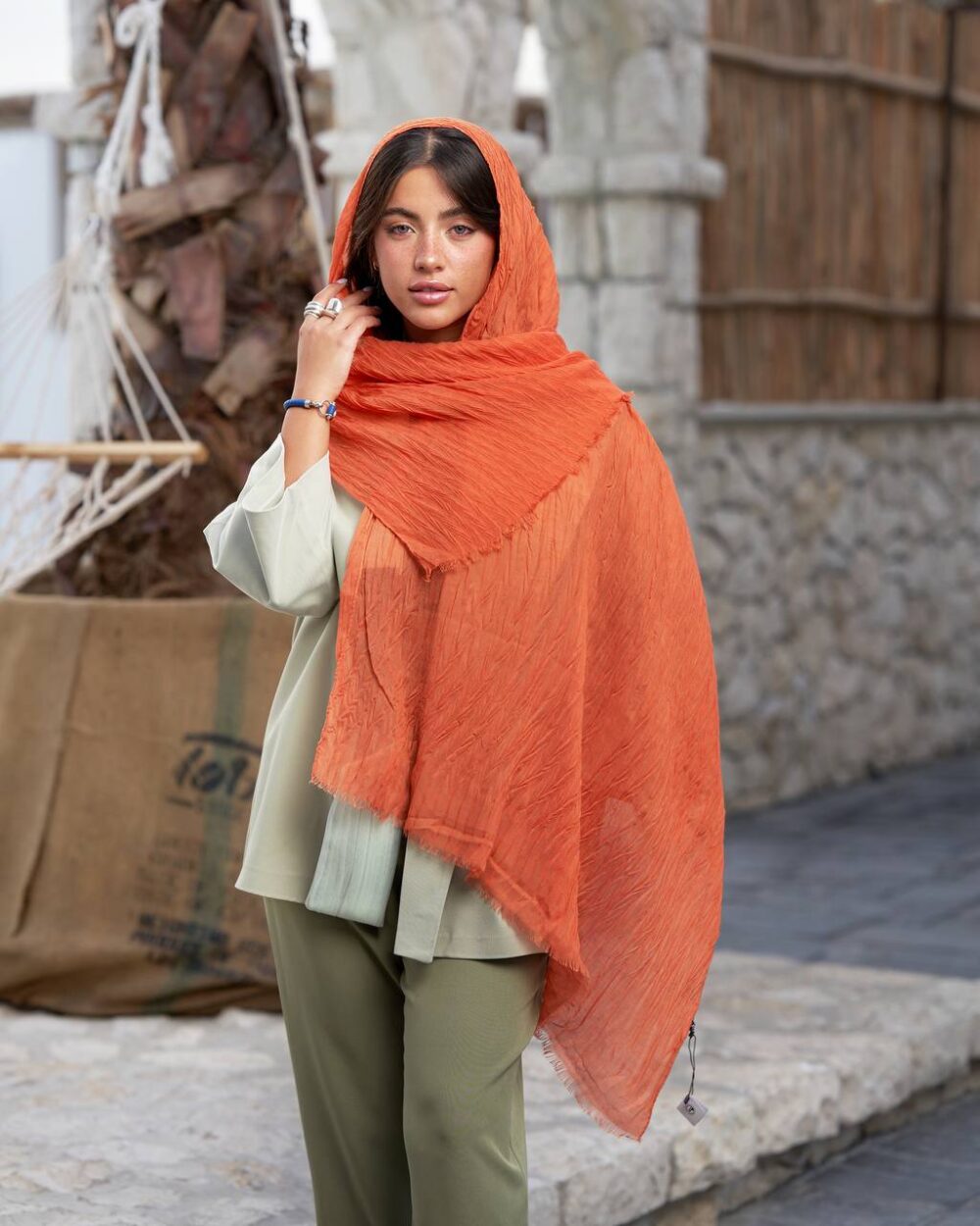 شال نخی ساده 20643 - Image 5